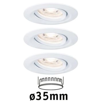 Paulmann 92971 - НАБОР 3x LED/4,2W IP23 Встроенный светильник для ванной комнаты с регулированием яркости NOVA 230V