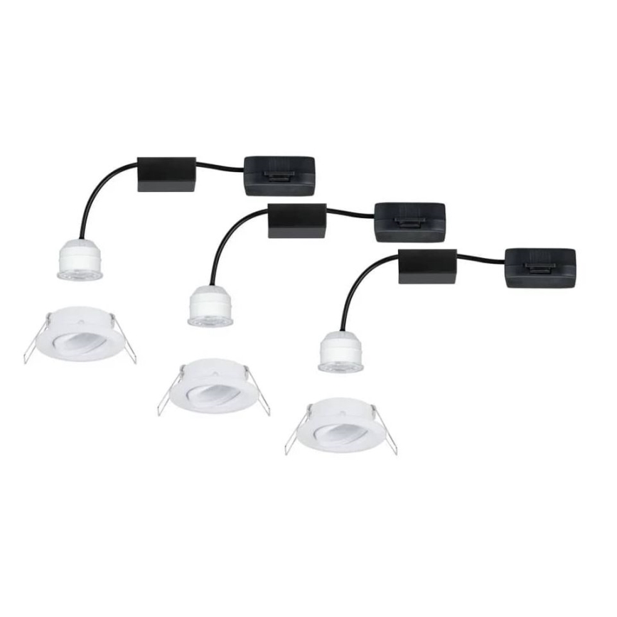 Paulmann 92971 - НАБОР 3x LED/4,2W IP23 Встроенный светильник для ванной комнаты с регулированием яркости NOVA 230V