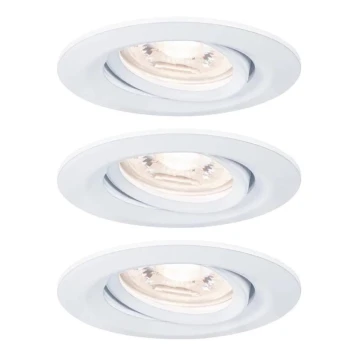 Paulmann 92971 - НАБОР 3x LED/4,2W IP23 Встроенный светильник для ванной комнаты с регулированием яркости NOVA 230V