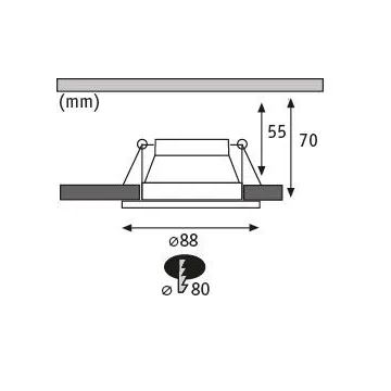 Paulmann 93402 - НАБОР 3xLED/6W IP44 Встроенный светильник для ванной комнаты с регулированием яркости COLE 230V