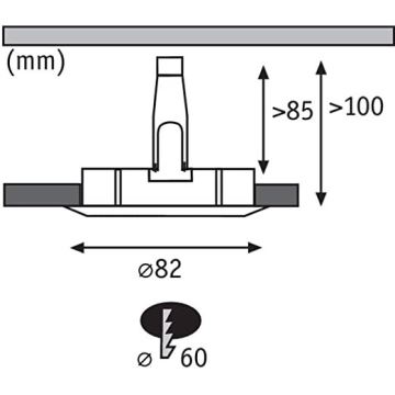 Paulmann 93657 - КОМПЛЕКТ 3x LED/GU10/4,5W Світильник вмонтований до підвісної стелі 230V