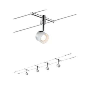 Paulmann 94080 - НАБОР 4xLED/4,8W Точечный светильник для трековой системы STAGE 230V блестящий хром