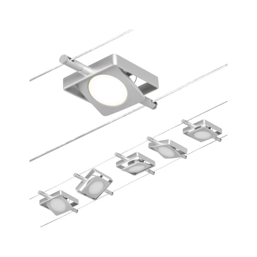 Paulmann 94420 - НАБОР 5xLED/4,5W Точечный светильник для трековой системы MAC 230V матовый хром