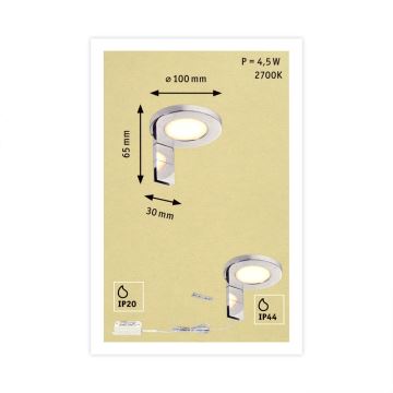 Paulmann 99086 - LED/3,2W Освітлення дзеркала RING 230V