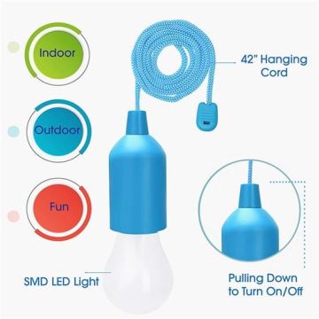Переносна LED лампа LED/1W/3xAAA синій