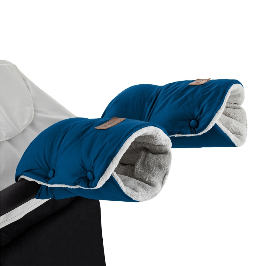 PETITE&MARS - НАБОР Детское зимнее одеяло-конверт 3в1 JIBOT + рукавицы для коляски синий