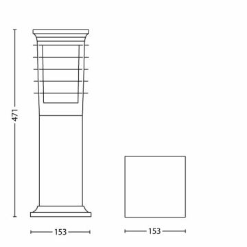 Philips 15282/54/16 - LED Зовнішній світильник MYGARDEN PATIO 1xE27/53W/230V IP44