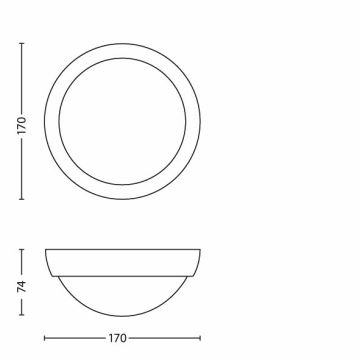 Philips - Світлодіодний вуличний світильник 1xLED/3,5W IP44