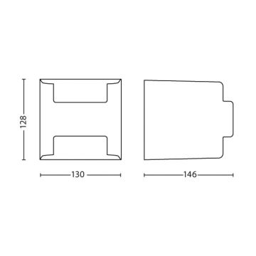 Philips - Вуличний настінний світильник 2xLED/4,5W/230V IP44