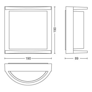 Philips - Вуличний світлодіодний настінний світильник LED/12W IP44