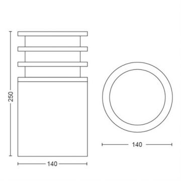 Philips - Світлодіодний вуличний світильник з регульованою яскравістю Hue LUCCA 1xE27/9,5W/230V IP44