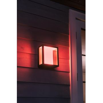 Philips - LED RGBW Вуличний настінний світильник з регулюванням яскравості Hue IMPRESS 2xLED/8W/230V IP44