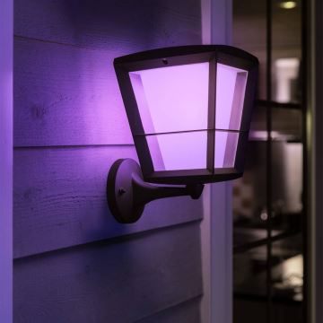 Philips - LED RGBW Вуличний настінний світильник з регулюванням яскравості Hue ECONIC LED/15W/230V IP44