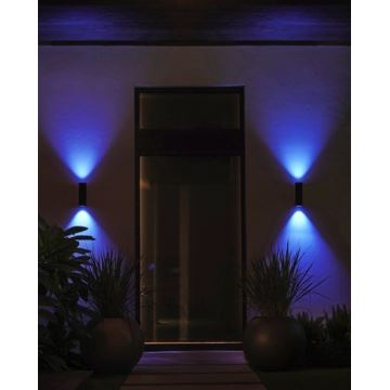 Philips - LED RGBW Вуличний настінний світильник з регулюванням яскравості Hue APPEAR 2xLED/8W/230V IP44