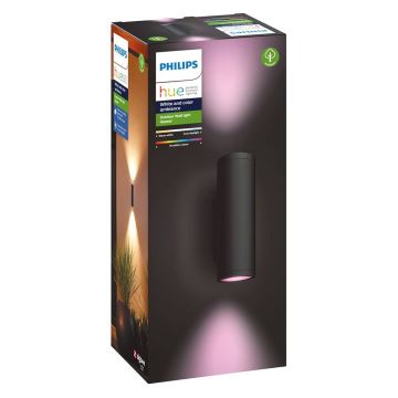 Philips - LED RGBW Вуличний настінний світильник з регулюванням яскравості Hue APPEAR 2xLED/8W/230V IP44