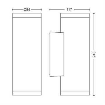 Philips - LED RGBW Вуличний настінний світильник з регулюванням яскравості Hue APPEAR 2xLED/8W/230V IP44