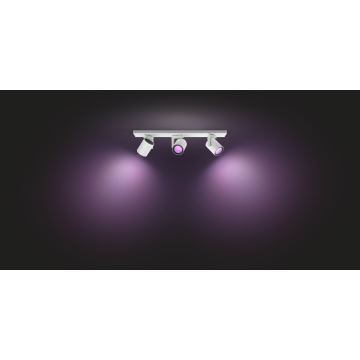 Philips - LED RGBW Точковий світильник з регулюванням яскравості Hue ARGENA 3xGU10/5,7W/230V