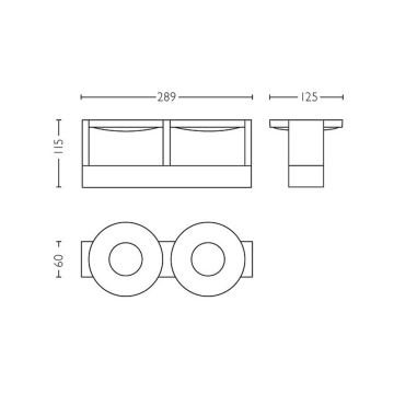 Philips 53152/48/P0 - Точковий LED світильник PARTICON 2xLED/4,5W/230V