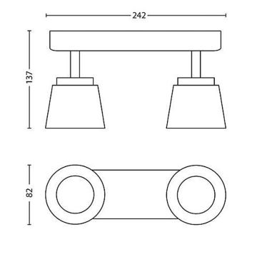 Philips - Точковий LED світильник 2xLED/4W/230V