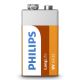 Philips 6F22L1B/10 - Цинк-хлоридна батарея 6F22 LONGLIFE 9V 150mAh