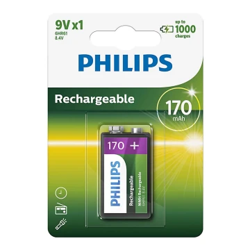 Philips 9VB1A17/10 - Акумуляторні батареї MULTILIFE NiMH/9V/170 mAh