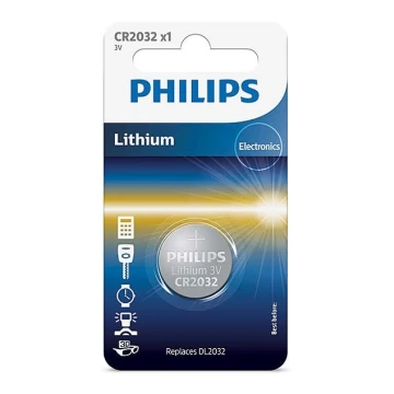 Philips CR2032/01B - Кнопочная литиевая батарейка CR2032 MINICELLS 3V 240mAh