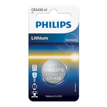 Philips CR2430/00B - Кнопочная литиевая батарейка CR2430 MINICELLS 3V 300mAh
