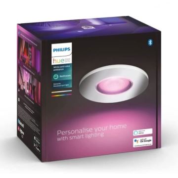 Philips - LED RGB Світильник для ванної з регулюванням яскравості Hue XAMENTO 1xGU10/5,7W/230V IP44 2000-6500K