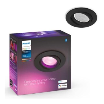 Philips - LED RGB Вбудований стельовий світильник з регулюванням яскравості Hue CENTURA 1xGU10/5,7W/230V 2000-6500K