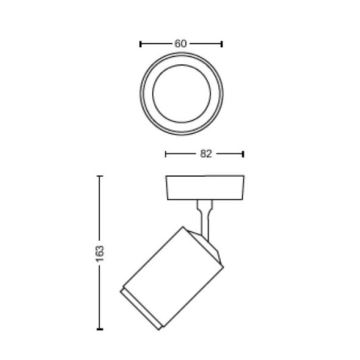 Philips - LED RGBW Точковий світильник з регулюванням яскравості Hue FUGATO 1xGU10/4,2W/230V 2000-6500K білий