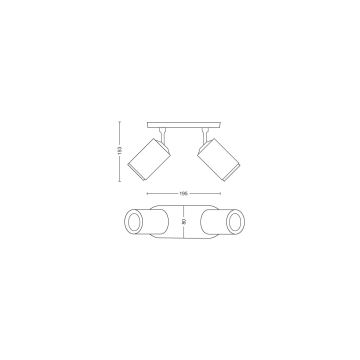 Philips - LED RGBW Точковий світильник з регулюванням яскравості Hue FUGATO 2xGU10/4,2W/230V 2000-6500K білий