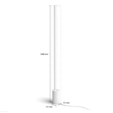 Philips - LED RGBW Торшер з регулюванням яскравості Hue SIGNE LED/29W/230V 2000-6500K білий