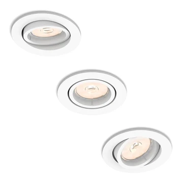 Philips - НАБОР 3x Встроенный светильник 1xGU10/5,5W/230V