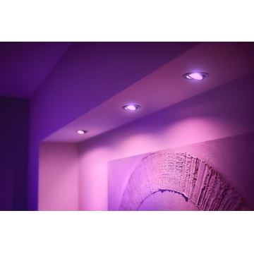 Philips - НАБІР 3x LED RGB Вбудований стельовий світильник з регулюванням яскравості Hue CENTURA 1xGU10/5,7W/230V 2000-6500K