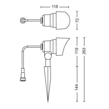 Philips -НАБІР 3x Світлодіодний вуличний точковий світильник LED/6W/230V 2700K IP44