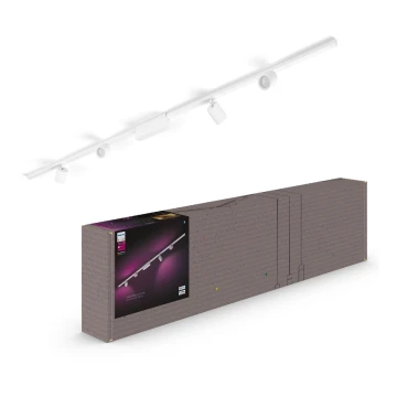 Philips  - НАБІР 4xТочковий LED RGB світильник з регулюванням яскравості для трекової системи Hue PERIFO LED RGB/20,8W/230V 2000-6500K
