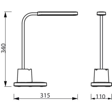 Philips - Сенсорна настільна світлодіодна лампа з регулюванням яскравості BUCKET LED/7W/5V 3000/4000/5700K CRI 90