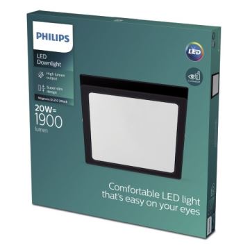 Philips - Стельовий LED світильник LED/20W/230V 2700K чорний