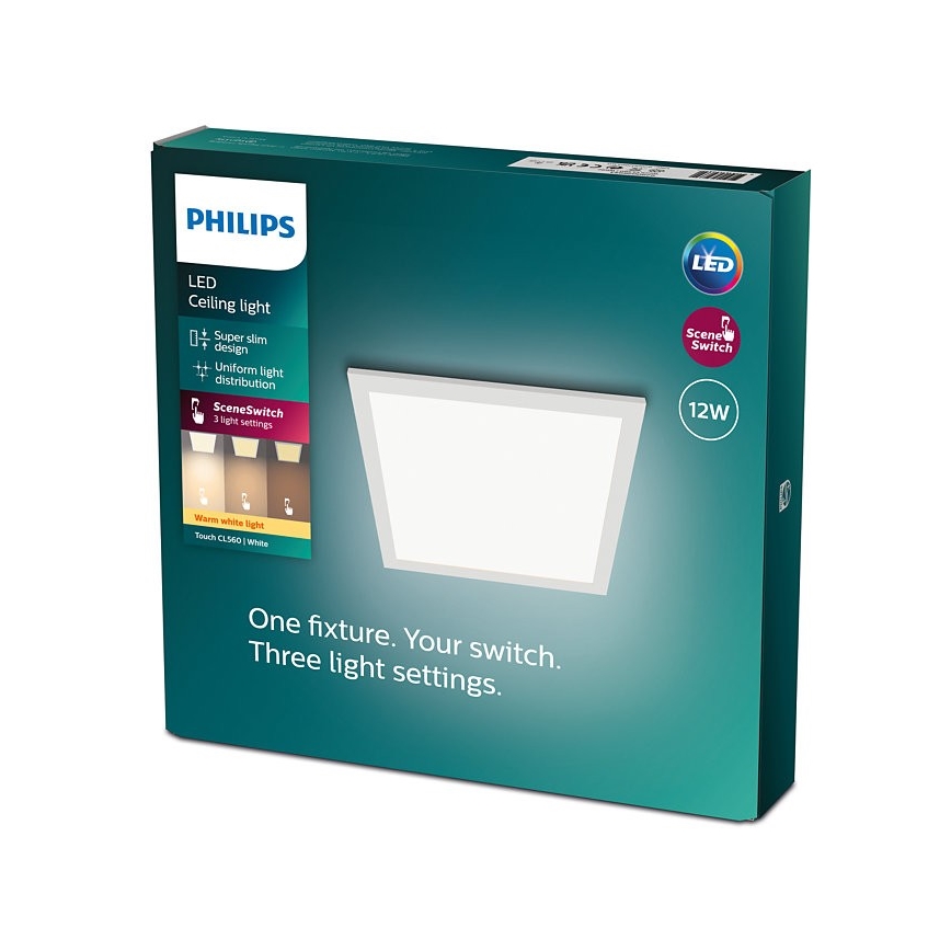 Philips - Стельовий LED світильник з регулюванням яскравості SCENE SWITCH LED/12W/230V 2700K