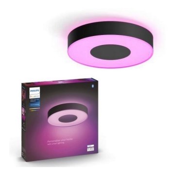 Philips - Светодиодный диммируемый потолочный RGB-светильник Hue INFUSE LED/33,5W/230V 2000-6500K ⌀ 381 мм черный