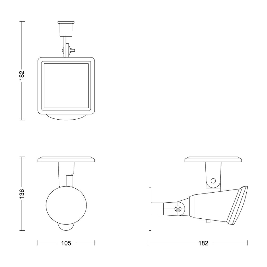 Philips - Светодиодный настенный светильник на солнечной батарее JIVIX LED/1,4W/3,7V IP44