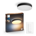 Philips - Светодиодный потолочный светильник с регулированием яркости Hue LED/33,5W/230V 2200-6500K диаметр 425 мм черный + дистанционное управление