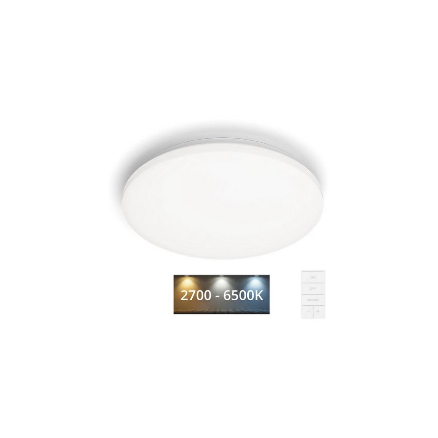 Philips - Светодиодный потолочный светильник с регулированием яркости LED/24W/230V 2700-6500K + дистанционное управление