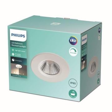 Philips - Светодиодный светильник для ванной комнаты с регулированием яркости LED/5,5W/230V 2700K IP65