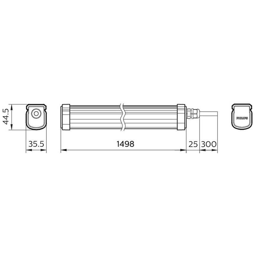 Philips - Светодиодный технический светильник PROJECTLINE LED/54W/230V IP65