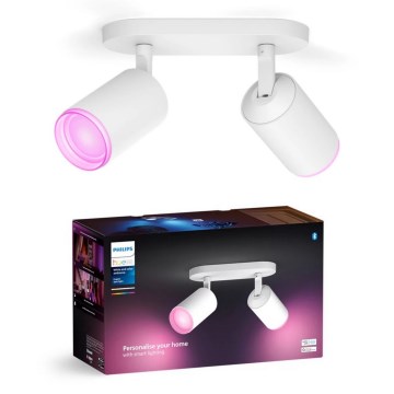 Philips - Светодиодный точечный RGBW-светильник с регулированием яркости Hue FUGATO 2xLED/5,5W/230V 2000-6500K белый