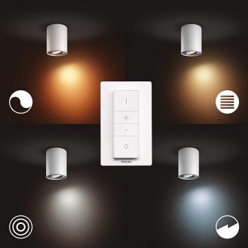 Philips - Светодиодный точечный светильник с регулированием яркости Hue PILLAR 1xGU10/4,2W/230V 2200-6500K белый