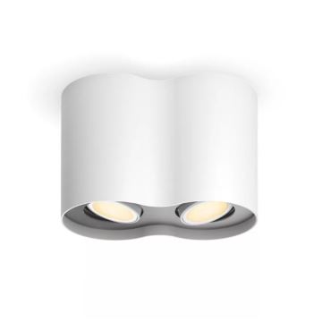 Philips - Светодиодный точечный светильник с регулированием яркости Hue PILLAR 2xGU10/4,2W/230V 2200-6500K + дистанционное управление белый