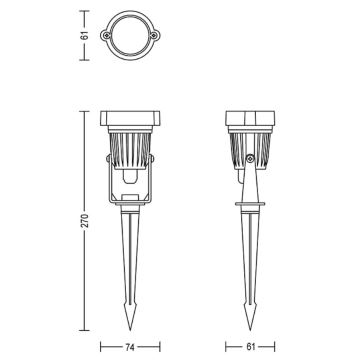 Philips - Светодиодный уличный точечный светильник CASPER LED/1,5W/24V IP44