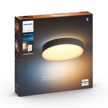 Philips - Світлодіодний стельовий світильник з регулюванням яскравості Hue LED/33,5W/230V 2200-6500K діаметр 425 мм чорний + пульт дистанційного керування